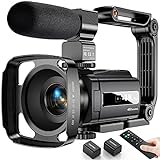 4K Videokamera Camcorder 48MP WiFi Vlogging Camera für YouTube 16X Digitale...