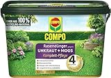 COMPO Rasendünger gegen Moos und Unkraut - 3 Monate Langzeitwirkung - 6 kg /...