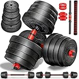 RE:SPORT 2 in 1 Hanteln Set 15-30kg | Hantelset verstellbar | Kurzhantel &...