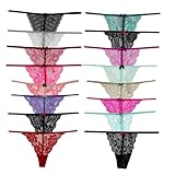 COLOROSES 6er-Pack Spitzen-Tangas für Damen mit G-String, Keine sichtbaren...