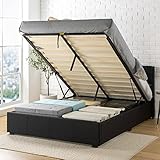 Zinus Maddon Bett 180x200 cm - Höhe 31 cm mit Stauraum unter dem Bett - Ottoman...
