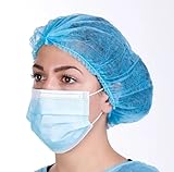 100 Stück, Haarnetz, OP Haube aus Einwegstoff Weiß, 100 Stück, für Küche...