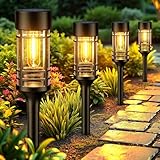 BUCASA Solarlampen für Außen Garten, 6 Stück Solarleuchten Garten mit...