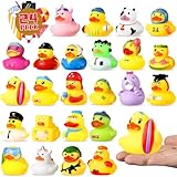 Mikulala 24 Stück Badeente Kinder Gummi Enten Lustige Badeenten Bunt...