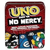 Mattel Games UNO No Mercy Kartenspiel in Einer Aufbewahrungsdose zum Mitnehmen...