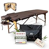 Zen Basic III Flat Massageliege klappbar & Mobile Massagetisch aus Holz, stabile...