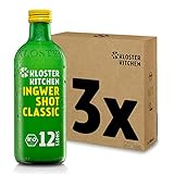 Kloster Kitchen Bio Ingwer Shot Classic 12SHOTS 3 x 360 ml mit echten...