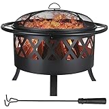 Feuerschale, Feuerschalen für den Garten, Ø 81cm Feuerschale mit Funkenschutz...