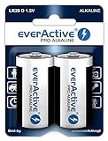 everActive D Batterien 2er Pack, Pro Alkaline, Mono LR20 R20 1.5V, höchster...