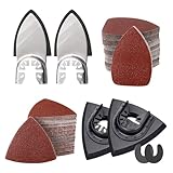 206 Stück Multitool Schleifplatte Set für Delta-Schleifer, 4 Multitool...