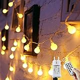 120 LED Lichterkette Kugel, 15M 8 Modi und Memory Funktion,lichterketten...