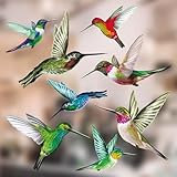 Vogel-Fensteraufkleber zum Schutz gegen Vogelschlag - Acht Gemischt Schöne...