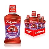 Colgate Mundspülung Max White Purple Reveal 4x500ml - unsere lila Kraft für...