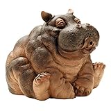 Design Toscano Hanna der Hippo Afrikanische Dejo Wasserspeierstatue, Polyresin,...