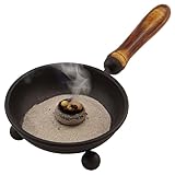 Räucherpfanne schwarz mit Holzgriff – Räuchergefäß für Hausreinigung &...