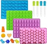 Gummibärchen Formen 4er-Pack Süßigkeiten-Silikonformen Eiswürfelschalen,...