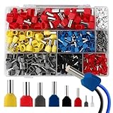 750 Stück 0,5-10 mm² Zwilling Aderendhülsen Set,Twin Aderendhülsen Set mit...
