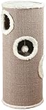 TRIXIE Katzentonne Edoardo 100 cm in taupe/creme – zweistöckige Kratztonne...