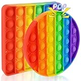 Audasi 2 Stück Push and POP Bubble Silikon Sensorisches Fidget Spielzeug Pop on...