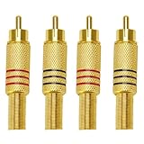 RCA Audio Stecker, Cinch Stecker, 4 Stück RCA Löten Verbinder, Cinch Stecker...