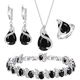 EVER FAITH 4 Stück Tropfen Cubic Zirconia Schmuck Set Glamour Anhänger...