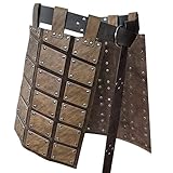 HiiFeuer Mittelalterlicher Oberschenkelpanzer aus Kunstleder, Retro Double Sides...