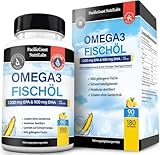 Hochdosiert Omega 3 Kapseln Testsieger - 2250 mg Pro Portion EPA DHA Omega 3...