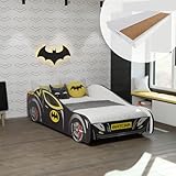 Kids Collective Autobett 80x160 cm Kinderbett Jugendbett mit Rausfallschutz &...