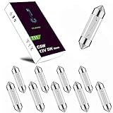 LIGHTWORLD24 10 x Soffitte 12V 5W C5W SV8,5 39mm Kennzeichenbeleuchtung...