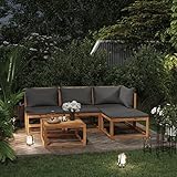 Festnight Gartenlounge Klein Gartenmöbel Set Holz Balkon Lounge Sofa Outdoor...