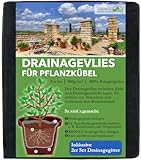 KRONLY Vlies für Blumentöpfe 2m x 1m + Drainagegitter 2 Stück verhindert...