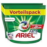 Ariel Waschmittel Pods All-in-1, Waschmittel 76 Waschladungen, Universal,...