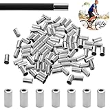 200 Stück Silberne Endkappen,Bremszug Kappen,Fahrrad Kabelendhülsen...