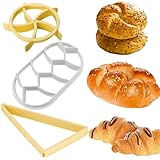 Brötchenstempel Brot Backen Zubehör Brotstempel - 3-teiliges Teigpressen-Set,...