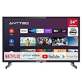 Antteq AG24N1C Android Fernseher 24 Zoll (61cm) Smart TV mit 12 Volt...