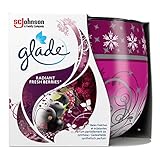 Glade Duftkerze mit Dekorfolie, Duft Radiant Fresh Berries, mit ätherischen...