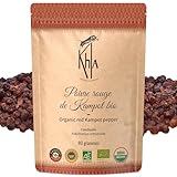 Khla - Kampot Pfeffer Rot Bio 80g - Roter Pfefferkörner Ganz Biologisch - Süß...