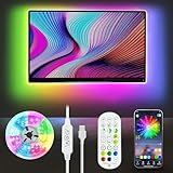Meiyue LED TV Hintergrundbeleuchtung, 3M LED Streifen RGBIC LED Fernseher...