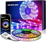 LED Strip 6m, RGB LED Streifen, Lichterkette mit Fernbedienung Upgrade auf 6m,...