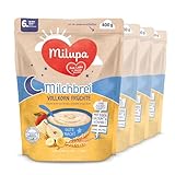 Milupa Milchbrei Vollkorn Früchte – Babybrei ohne Palmöl – Frei von...