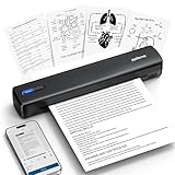 POLONO D810 Thermodrucker A4 Wireless für Reisen, Mobiler Drucker A4...