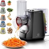 SUPERLEX Gemüseschneider Elektrisch 5-in-1 Gemüsehobel mit 5 Austauschbaren...
