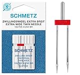 SCHMETZ | 1 Nähmaschinennadel | Zwillings-Universal Extra Breit | 130/705 H ZWI...