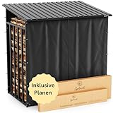 Gartenzeit® Kaminholzregal Außen XXXL 186x105x185cm – 3,45m³, 5,25SRM,...