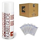 KABELGLISS - VPE: 12 x 400ml Spraydose - Gleitmittel zum Einziehen von Kabeln...