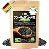 Schwarzkümmel Samen Bio, 250g ganze Schwarzkümmelsamen aus Ägypten, Nigella...