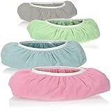 com-four® 4X Wischmopp-Überzieher in 4 Farben - saugstarke...