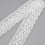 witgift 5 Meter Vintage Spitzenband Weiß Spitzenborte Häkel-Borte Spitze...
