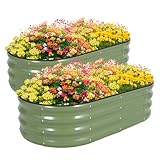 Zettfuly Galvanisiertes Hochbeet Kit - 120 x 60 x 30cm Outdoor Metall...
