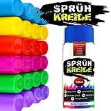 12x Sprühkreide Kreidespray Kreide Markierungsspray Farbig Abwaschbar Dose